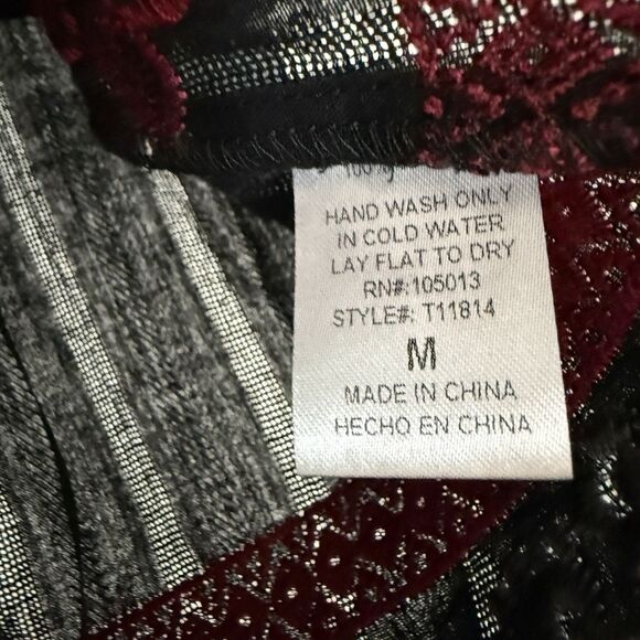 Savanna Jane Embroidered Top Size Medium Beaded Flowers Short Sleeve Cotton - Picture 12 of 12